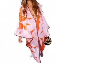 NEW EYWASOULS jaya kaftan in electric orchid